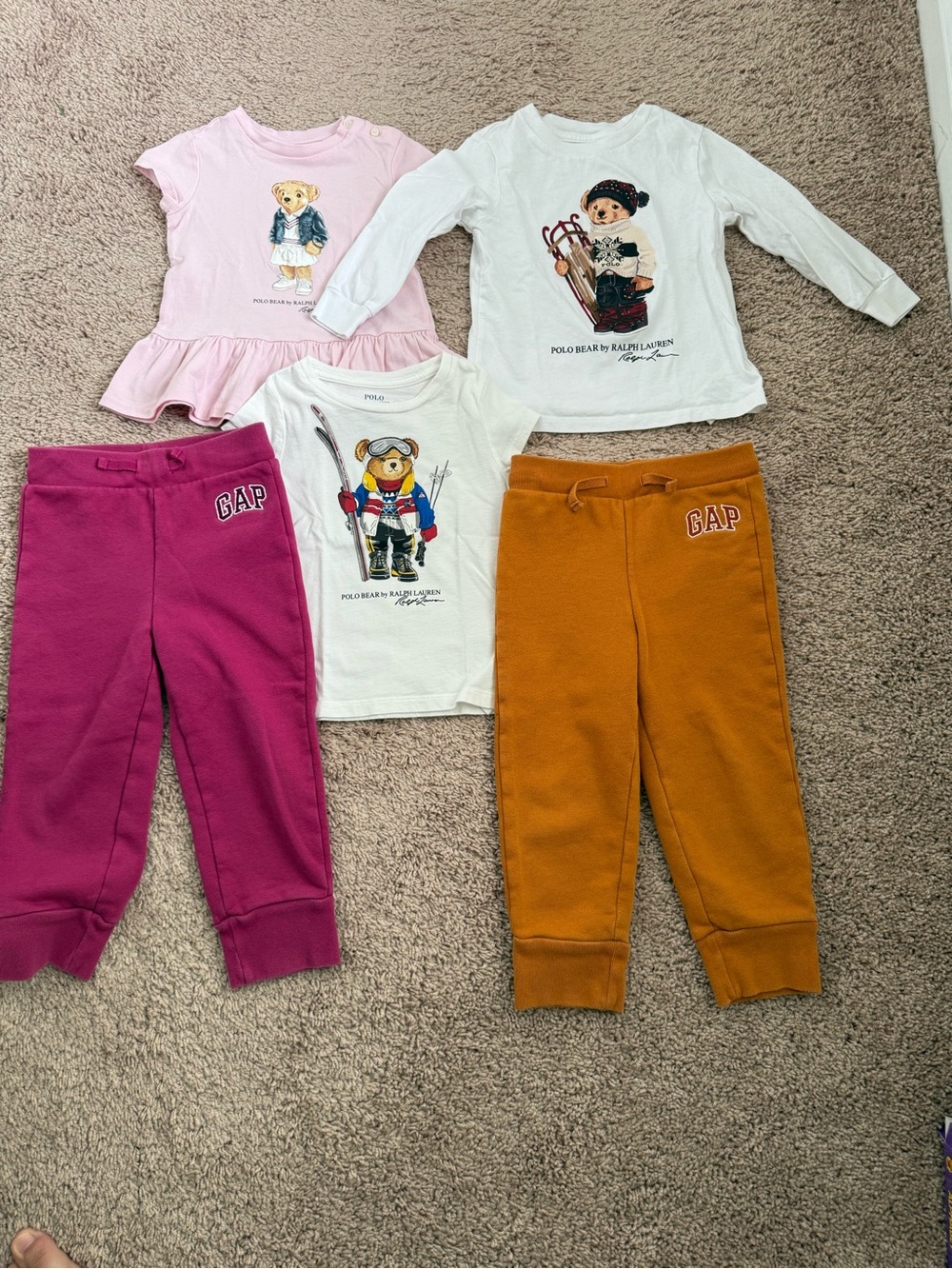 GAP Kids Sweatpants Joggers - Magenta & Mustard